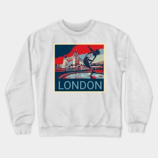 London in Shepard Fairey style 2 Crewneck Sweatshirt